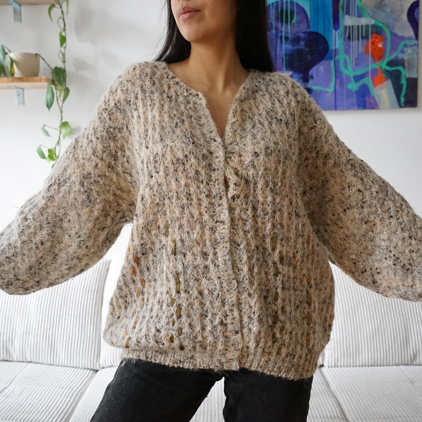 Vintage handmade Cardigan size XL