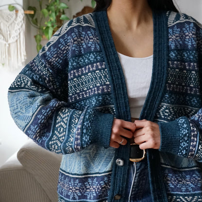 Vintage Cardigan size L blue