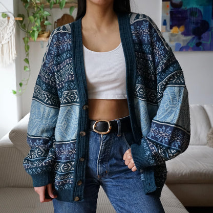 Vintage Cardigan size L blue