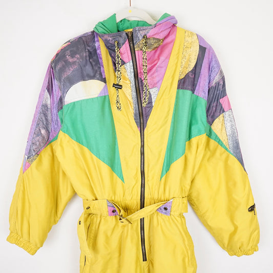 Vintage ski suit size M yellow