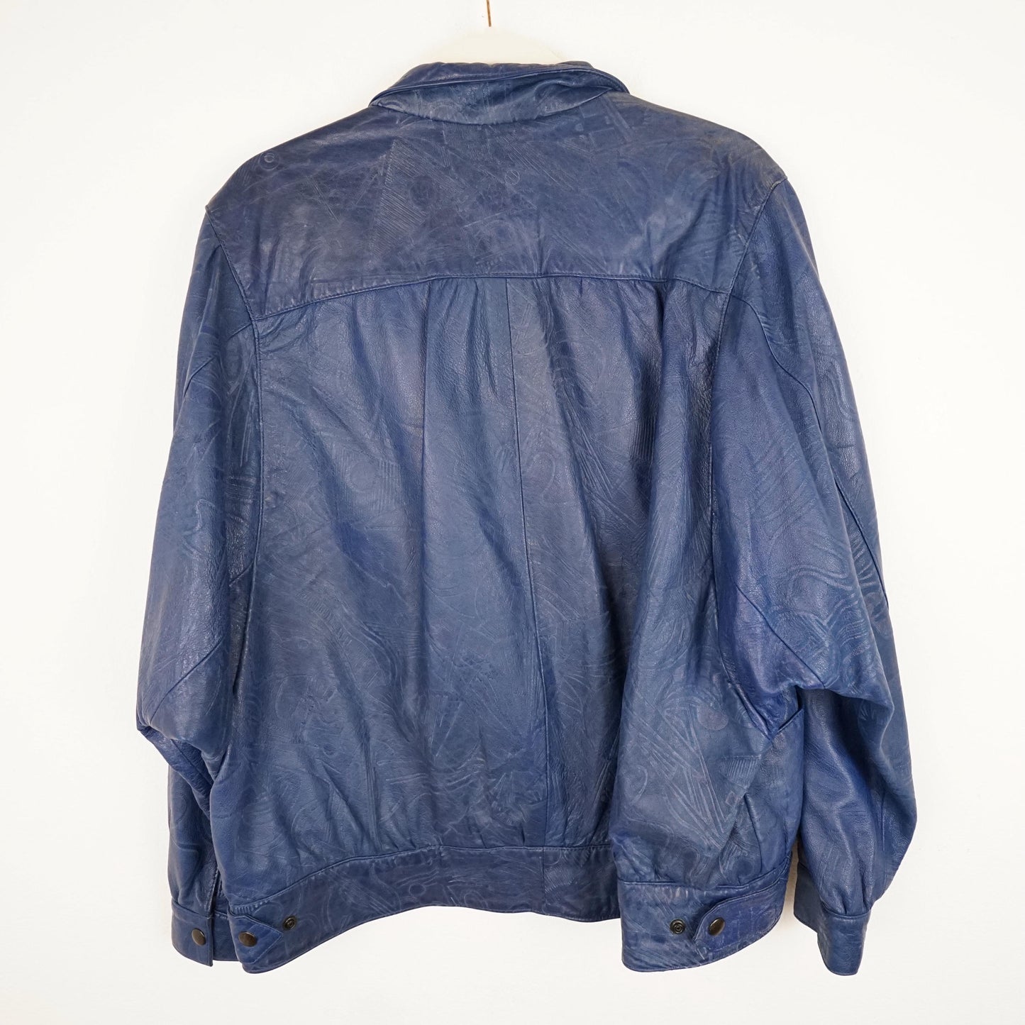 Vintage blue leather jacket size M