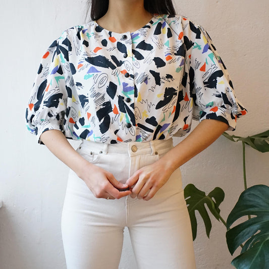 Vintage colorful Blouse size M-L