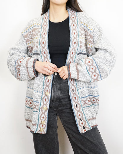 Vintage mohair wool Cardigan size L-XL