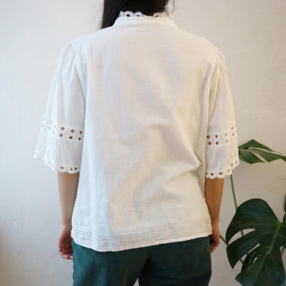 Vintage cotton blouse size M L