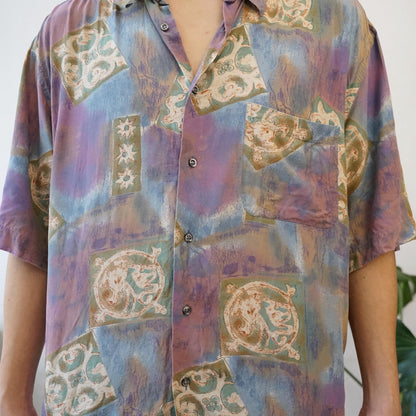 Vintage colorful Shirt men size L