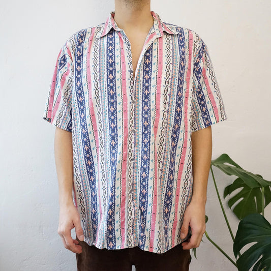 Vintage colorful shirt size XL cotton