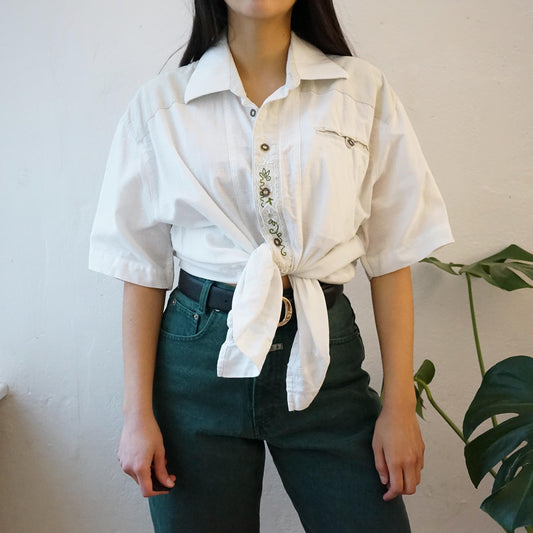 Vintage cotton embroidery shirt size L