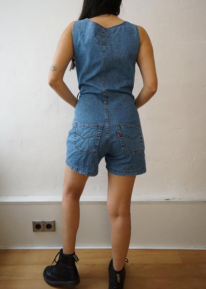 Vintage denim romper size S