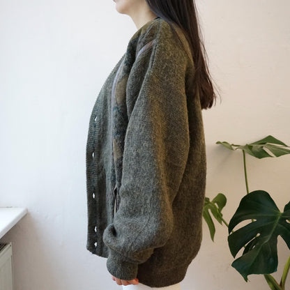 Vintage mohair alpaca Cardigan size L