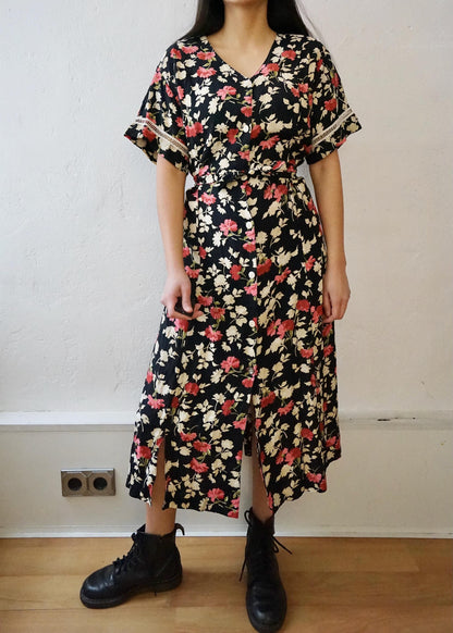 Vintage floral dress Size S-L