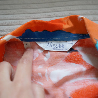 Vintage colorful Blouse size L