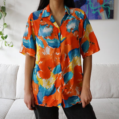 Vintage colorful Blouse size L