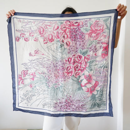 Vintage silk scarf floral