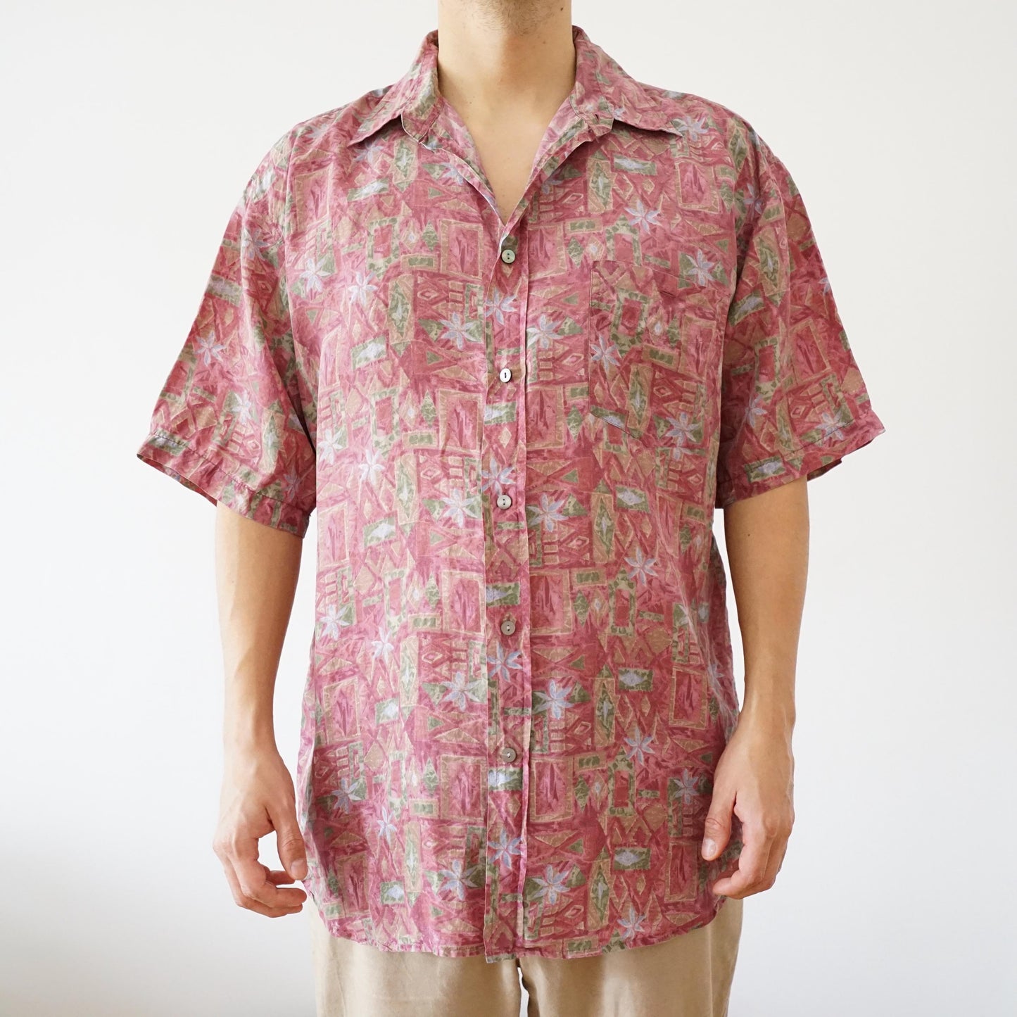 Vintage silk shirt size L