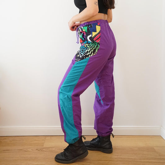 Vintage track pants size S purple colorful