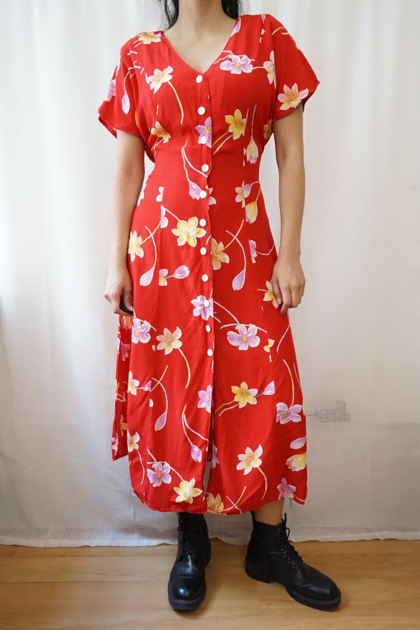 Vintage 90s floral dress Size M