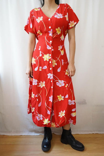Vintage 90s floral dress Size M