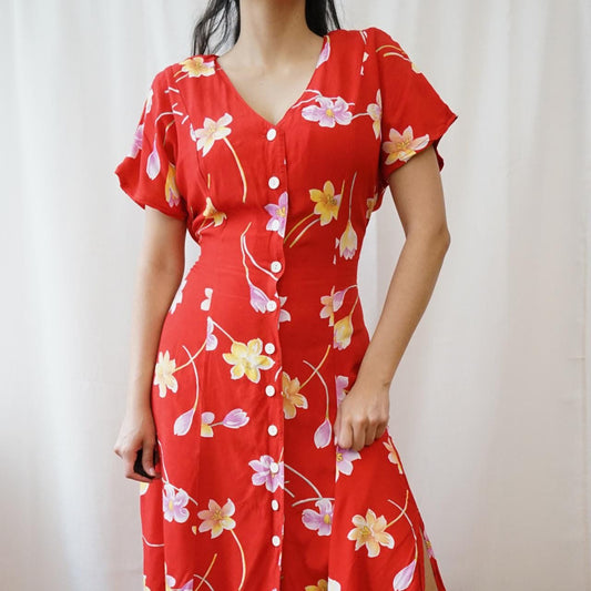 Vintage 90s floral dress Size M
