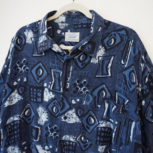Vintage 80s blue Shirt size XXL