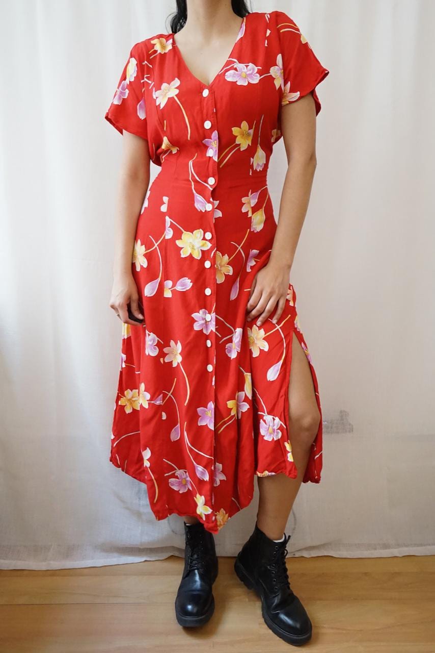 Vintage 90s floral dress Size M