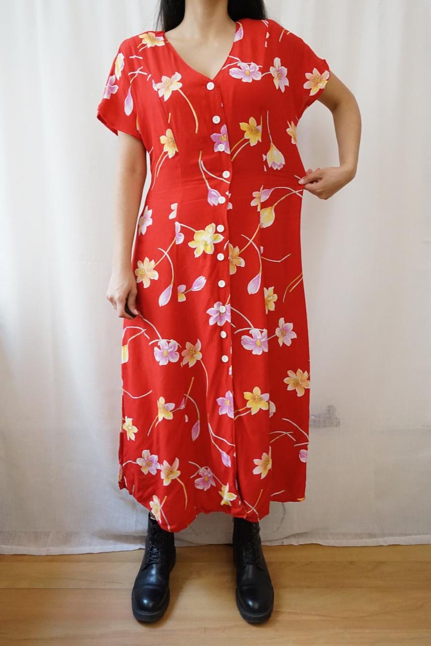 Vintage 90s floral dress Size M