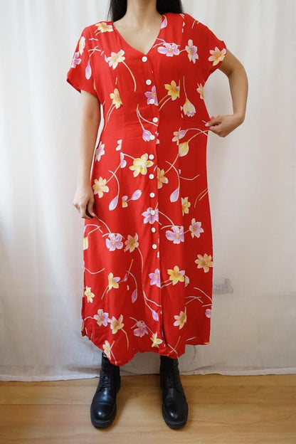Vintage 90s floral dress Size M