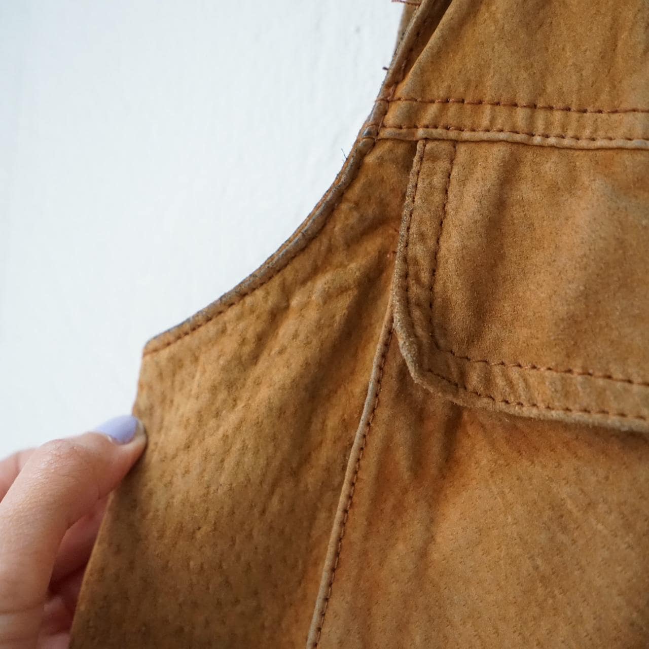 Vintage Cargo Leather Vest Size L-XL