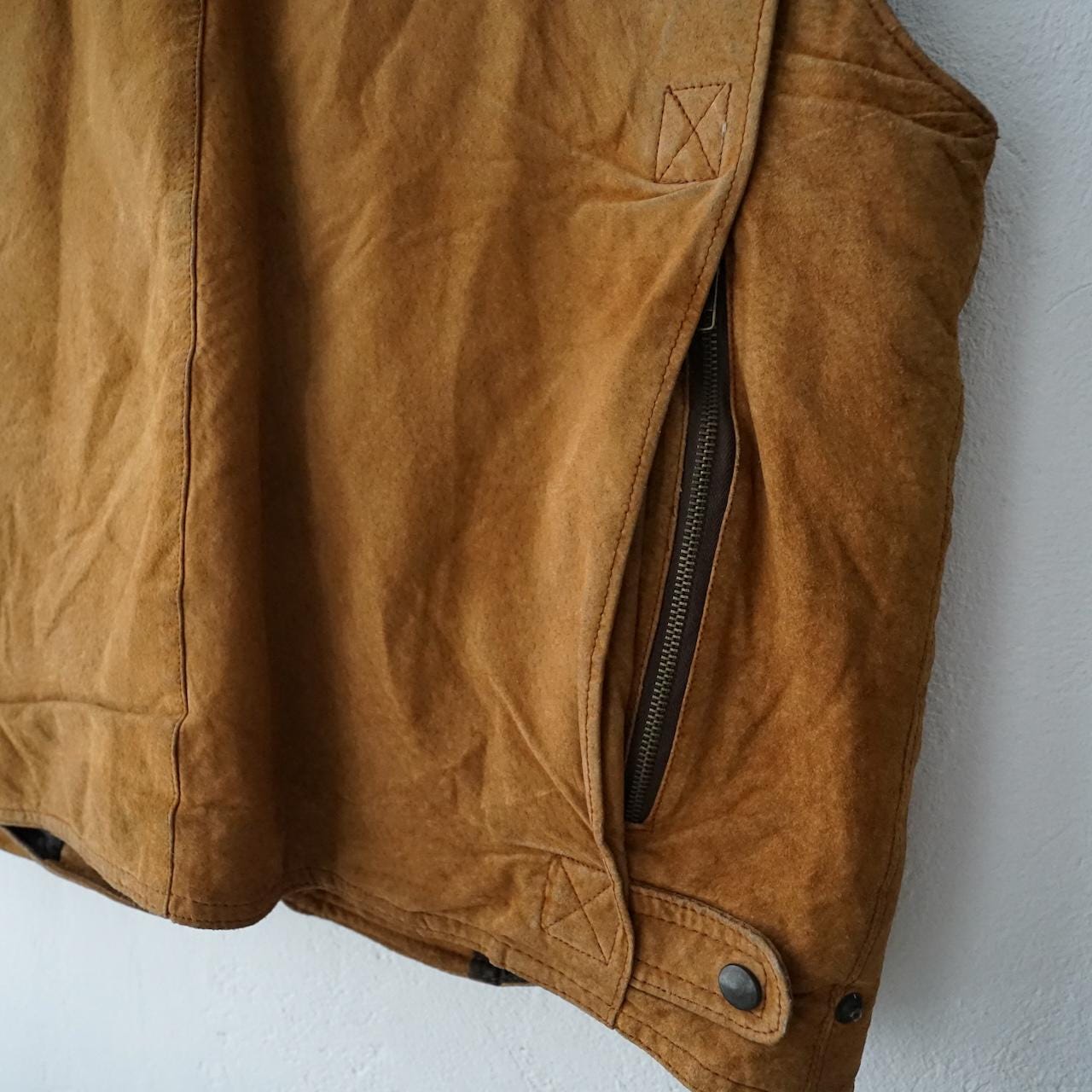 Vintage Cargo Leather Vest Size L-XL