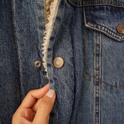 Vintage Teddy Denim jacket Size L