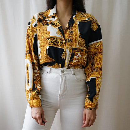 Vintage 80s baroque Shirt size S-M