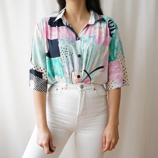 Vintage 80s Shirt size L-XL