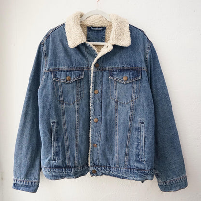 Vintage Teddy Denim jacket Size L