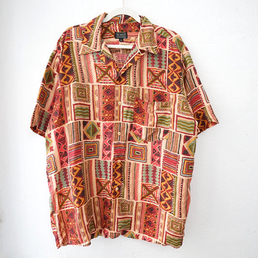 Vintage 80s silk Shirt size XL