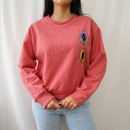 Cotton mix hand embroidered Sweatshirt size XS-S
