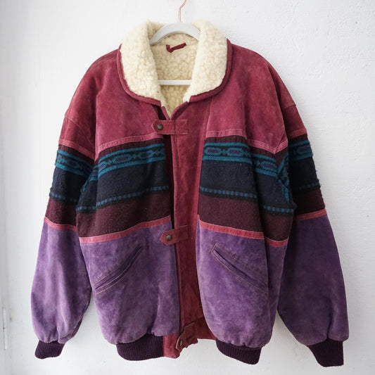 Vintage 80s suede Jacket Size XL