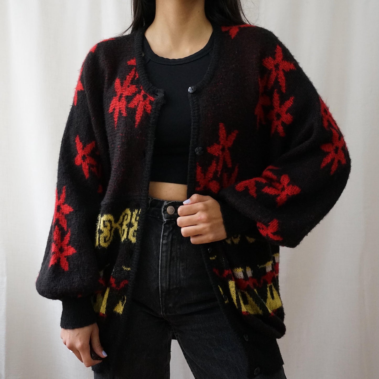Vintage 90s Cardigan size M-L mohair