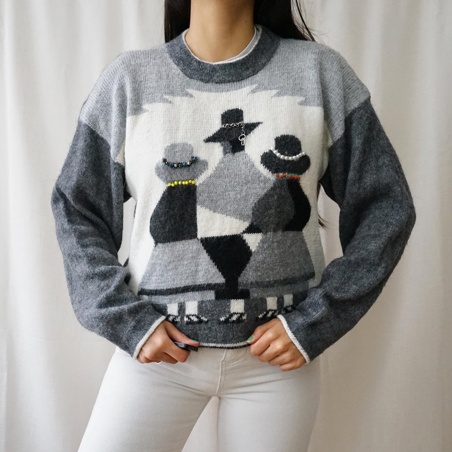 Vintage RARE Pullover Size M south american alpaca