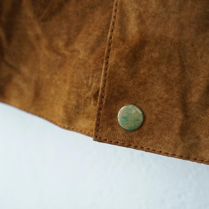 Vintage suede leather Vest men Size M