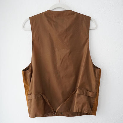 Vintage suede leather Vest men Size M