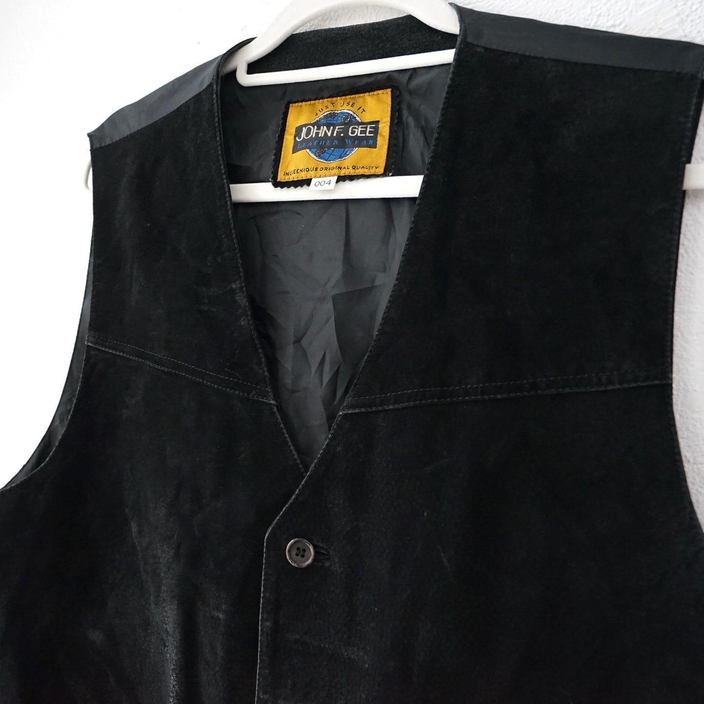 Vintage suede Vest men Size L