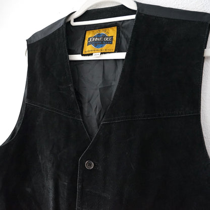 Vintage suede Vest men Size L