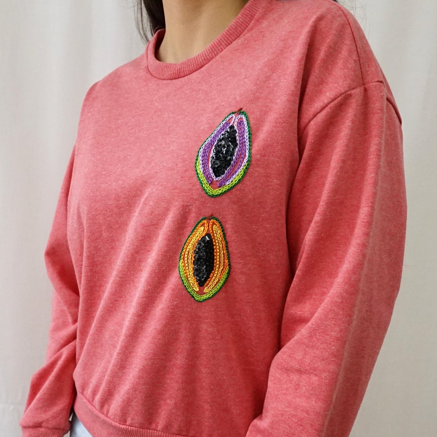 Cotton mix hand embroidered Sweatshirt size XS-S