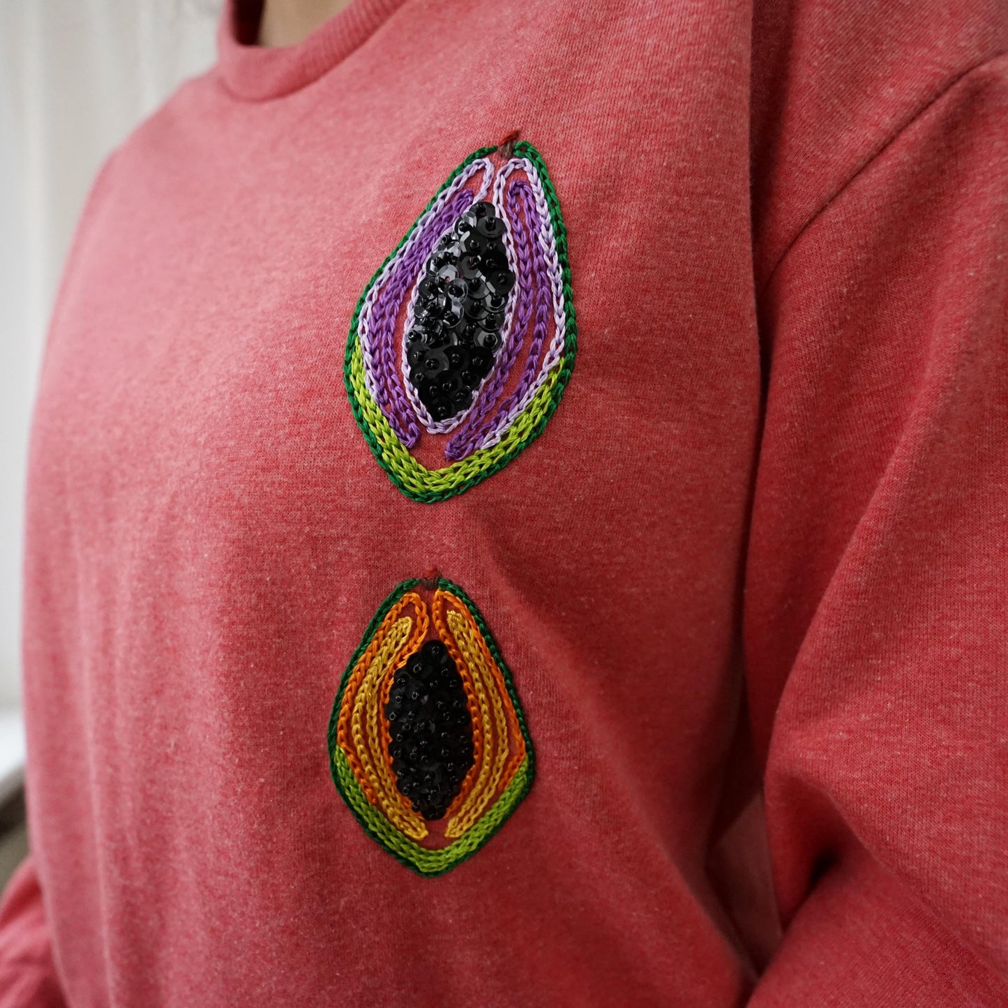 Cotton mix hand embroidered Sweatshirt size XS-S