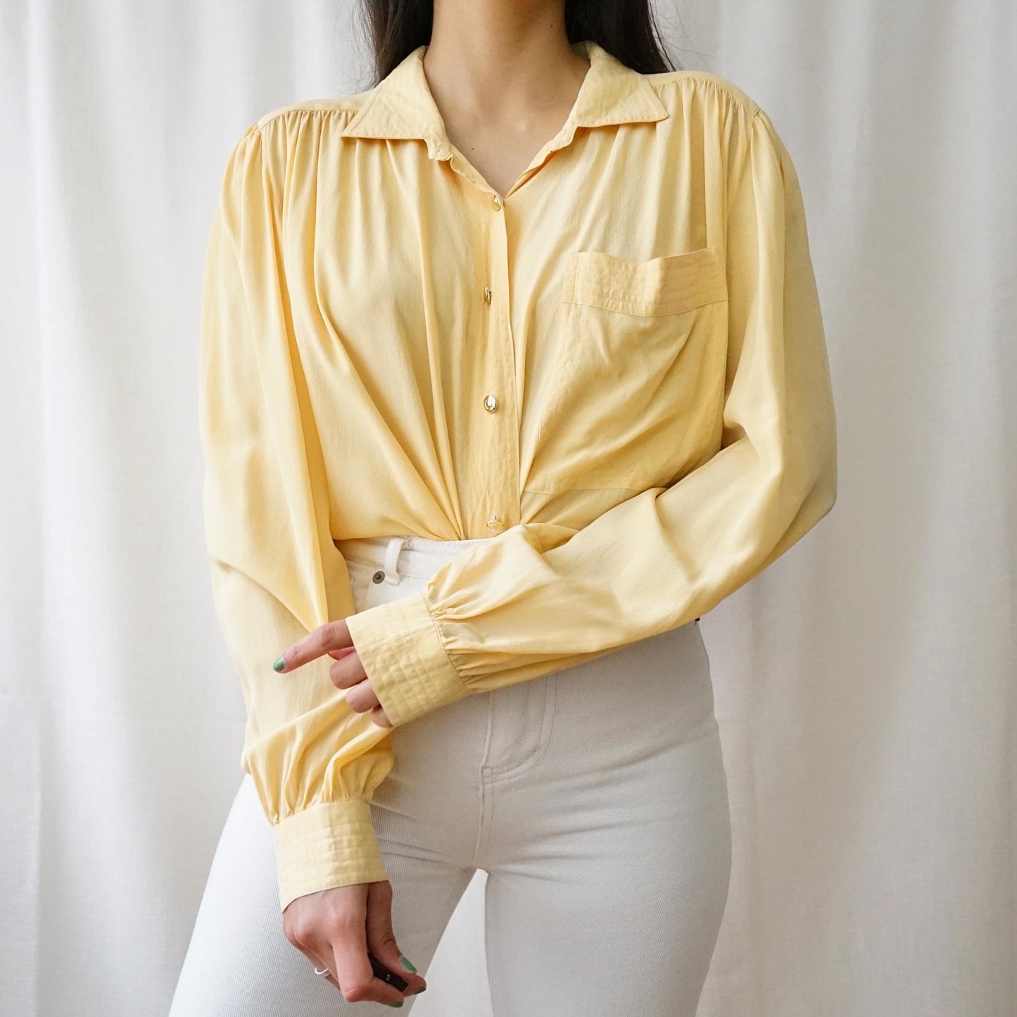 Vintage 90s silk Blouse size L-XL