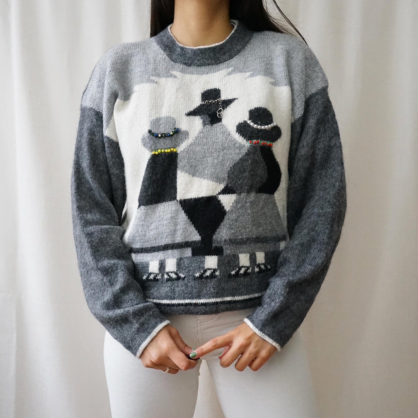 Vintage RARE Pullover Size M south american alpaca