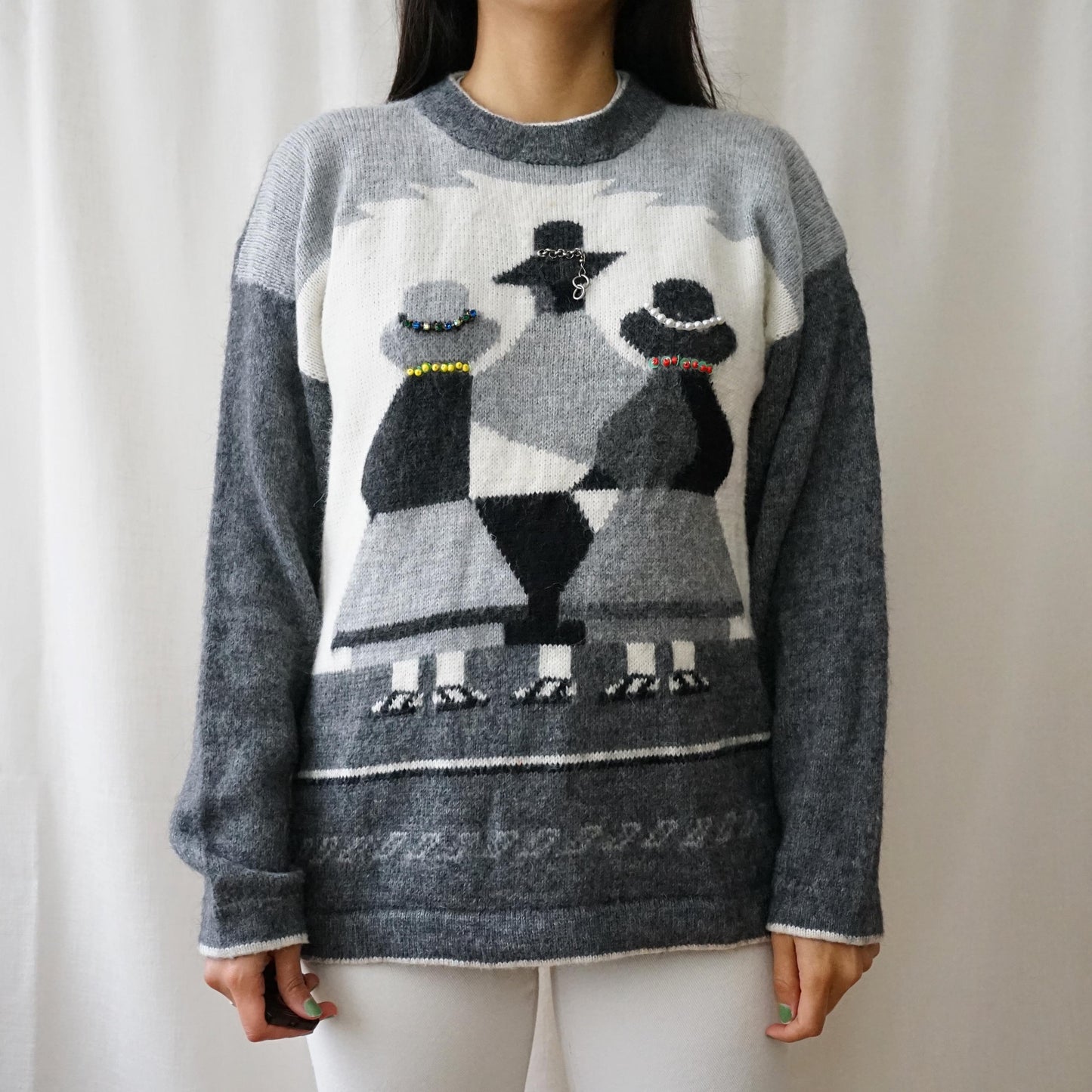 Vintage RARE Pullover Size M south american alpaca