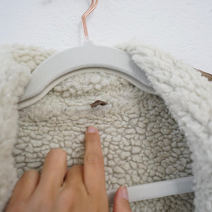 Vintage Leather Teddy Jacket Size S