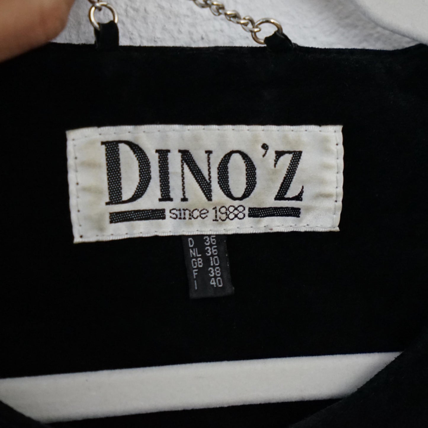 Vintage 80s leather jacket size S Dinoz's