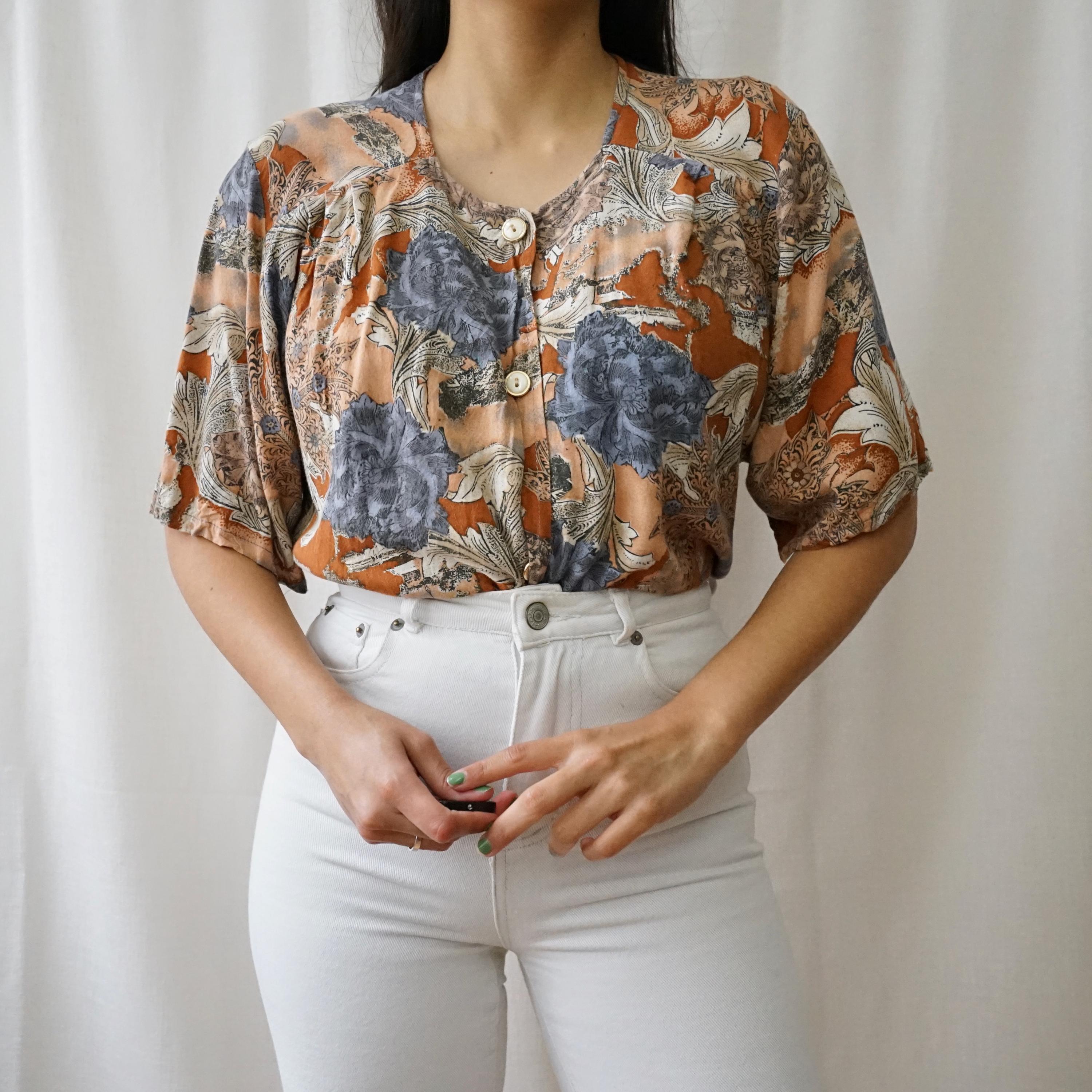 トップス antique Rumania blouse ルーマニアアンティーク手刺繍トップ