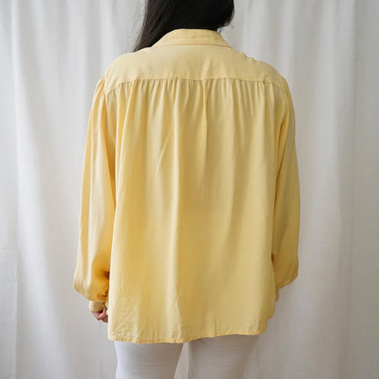 Vintage 90s silk Blouse size L-XL